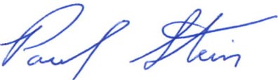 Signature of Paul Stein, ED of SFC